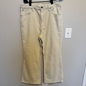 Women's Cleo and Wolf ‘s Cream Mid Rise Flare Corduroy Pants Size: 31